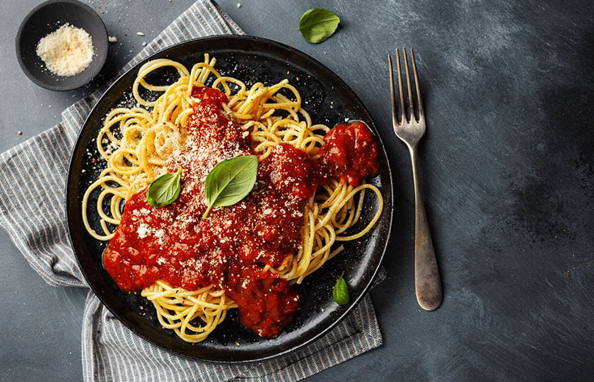 Plate of spaghetti